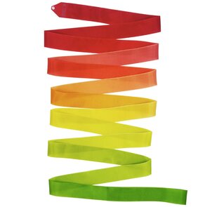 Wedstrijdlint Pastorelli 5.10 - 5.15 meter lang, Red-Orange-Yellow-Green