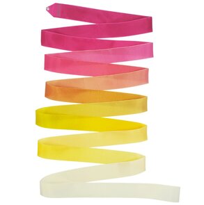 Wedstrijdlint Pastorelli 6.10 - 6.15 meter lang, Magenta-Orange-Yellow