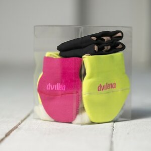 Dvillena Socks maat XS t/m L, Classic, Fuchsia, Yellow en Black in set.