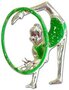 zilver-gecoate hand geëmailleerde pin Hoepel 1 FLUO-GREEN