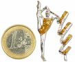 zilver-gecoate hand geëmailleerde pin Lint zig-zag GOLD