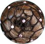 Zwart Hand gemaakte Rochet haarnet voor chignon met PINK AB beads