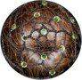 Zwart Hand gemaakte Rochet haarnet voor chignon met PERIDOT GREEN beads