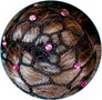 Zwart Hand gemaakte Rochet haarnet voor chignon met FUCHSIA beads